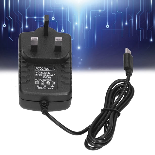 Cargador Para 4, Enchufe Británico De Ahorro De Energía 100-240 VAC Protección Incorporada Adaptadores De Fuente De Alimentación ABS Reemplazo Para RPI Para