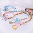 thumbnail image 4 of B Pelucas de Vestir de Princesa, Diademas de Peluca Trenzada Larga de Princesa para NiñAs Cosplay Tocado de Princesa Tocado Azul, 4 of 5
