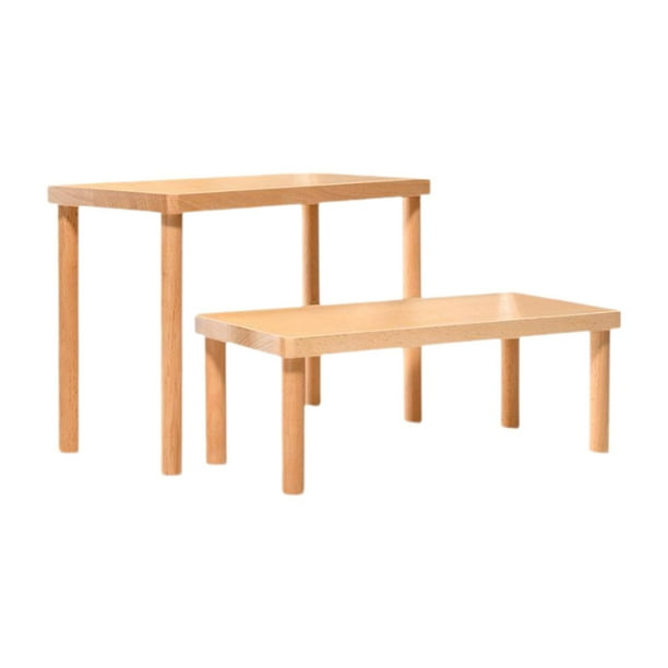 Soporte de exhibición de joyería, estante de especias, estantes de almacenamiento, soporte para magdalenas, estante de exhibición de madera para combinado