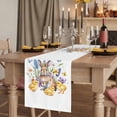 thumbnail image 2 of Table Runners 70 Inches Long Dress Scarves, Bunny Easter Farmhouse Coffee/Dining/Kitchen Table Decor, Holiday Table Runner, Spring Floral Elegant Pastoral Butterfly 13x70 Inch, 2 of 9