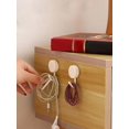 thumbnail image 2 of 10pcs Adhesive Wall Hooks, Key Hooks, Coat Hangers, Waterproof Utility Hanging Self Adhesive Towel Hook For Kitchen Bathroom Bedroom Entrance Door, 2 of 4