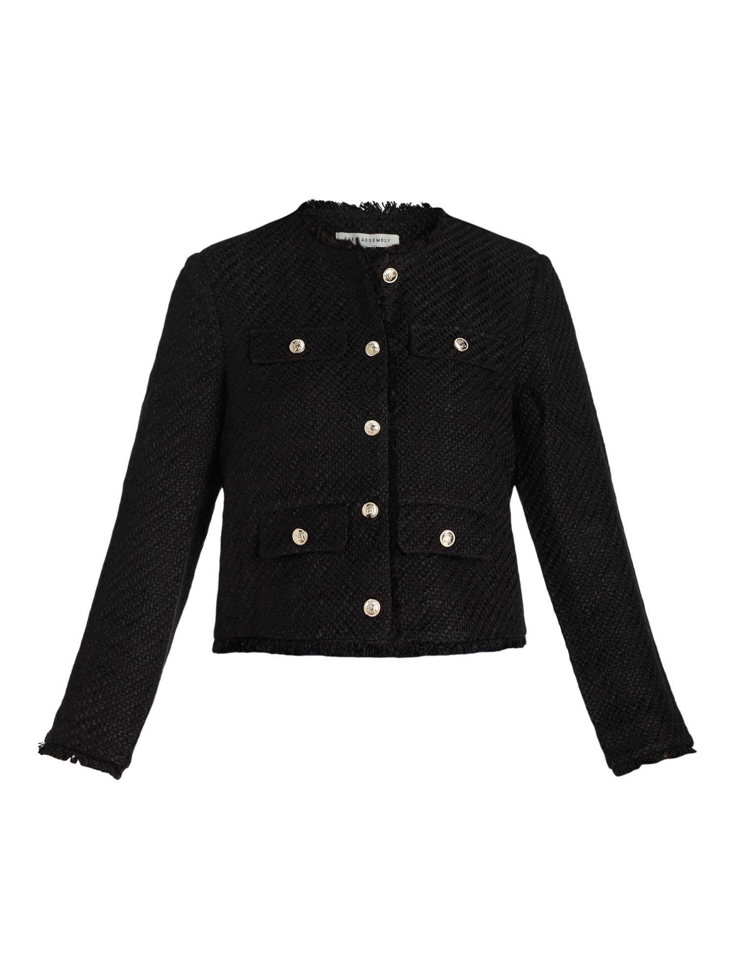 Free Assembly Women’s and Women's Plus Tweed Jacket, Sizes XS-4X