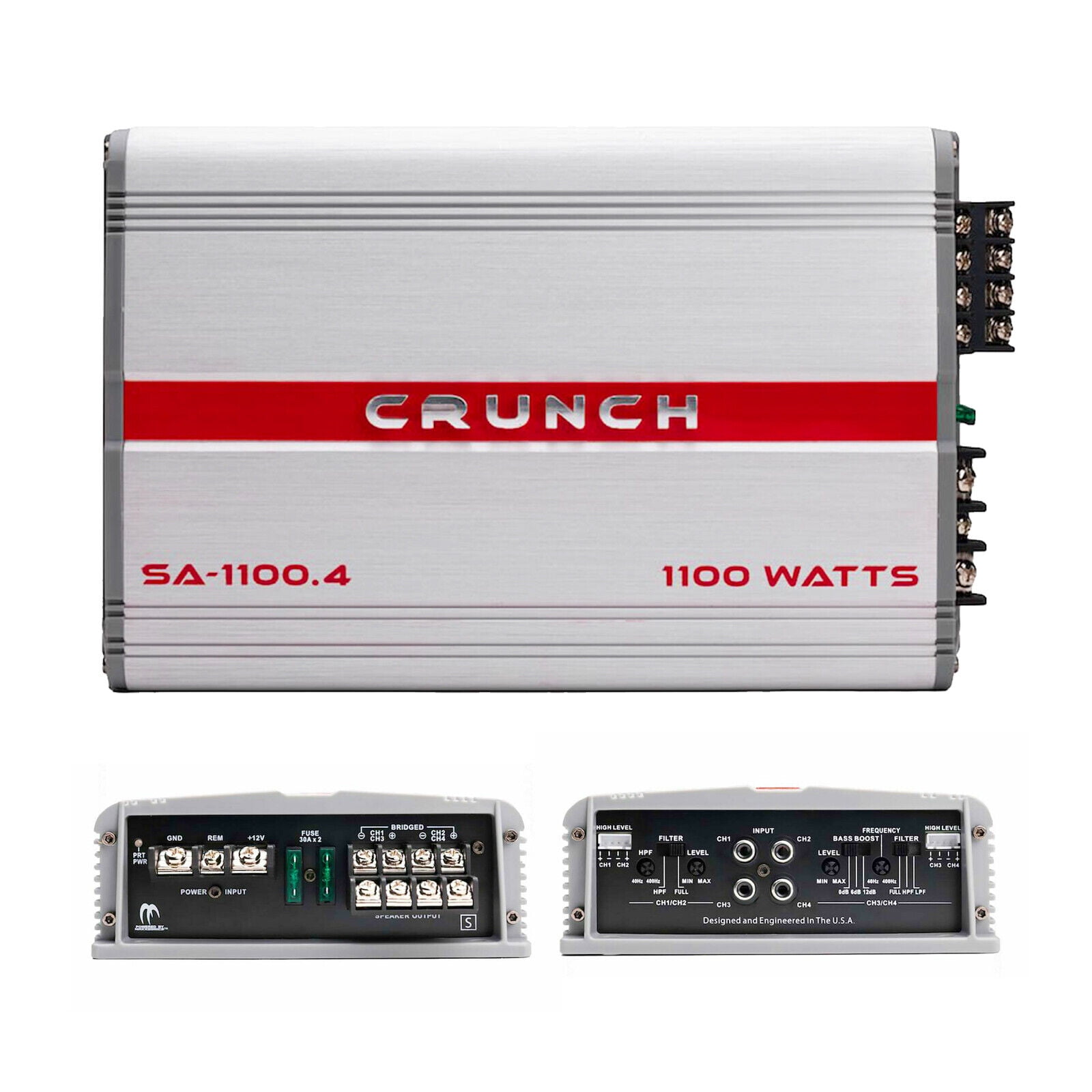 Crunch SA1100.4 1100 Watts Smash Four Channel Car Audio Amplifier