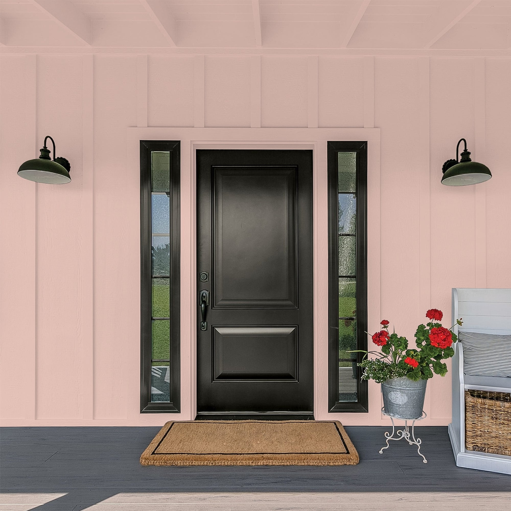 Glidden Fundamentals Velveteen Crush / Pink, Flat Exterior Paint, 1 Quart