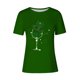 thumbnail image 3 of Mujeres Manga Corta de Verano Tops Impreso Sudadera Casual, Cuello Redondo Blusa Ligera para la Primavera Y el Verano, 3 of 4