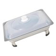 thumbnail image 4 of 1 Ensemble Réchaud Carré en Acier Inoxydable Récipient Alimentaire Plateau de Buffet Polyvalent, 4 of 4