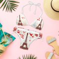 thumbnail image 6 of Eiffel Tower Valentine's Day Women's Swimsuit Bikini Set, Detachable Sponge, Adjustable Strap, 2-Pack, Swim Suits, 6 of 6