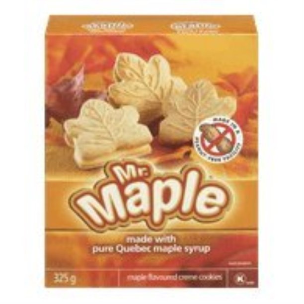 mr. maple maple flavoured creme cookies 325g {imported from canada}