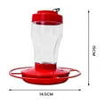thumbnail image 2 of ChicYu Hummingbird Feeders for Outdoors Hanging Leak-Proof Plastic Red Hummingbird Feeder with Ant Moat & 3 Feeding Ports 1 Pack Wide Mouth Bird Feeder for Outside, 2 of 5