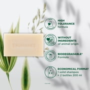 Klorane Ultra-Gentle Shampoo Bar with Oat Milk - Gentle Plant-Based Shampoo Bar - Hydrates & Detangles, 2.8 oz