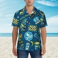 thumbnail image 2 of Disketp Hawaiian Shirts For Men,Cartoon Heavy Equipment Machinery Road Construction Print Mens Casual Short Sleeve Button Down Shirts Beach Shirt, 2 of 7
