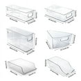 thumbnail image 4 of Forzero Stackable Plastic Food Storage Bins - Refrigerator Organizer With Handles For Pantry, Fridge, Freezer, Kitchen, Countertops, Cabinets - Clear Can Organizer, 4 of 6