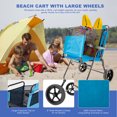 thumbnail image 6 of ABORON Beach Cart Chairs with 8" Wheels, 2 in 1 Heavy Duty Beach Chair with Canopy Shade, Foldable Beach Lounge Chair with Integrated Wagon Pull Cart Combination, Perfect for Backyard, Pool or Picnic, 6 of 8