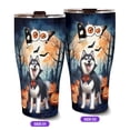 thumbnail image 2 of Happy Halloween Vampire Siberian Husky BOO with Pumpkins Fun and Spooky 30oz Stainless Steel Tumbler Insulated Cup with Lid Husky Dog Lover Gifts - 00018, 2 of 5