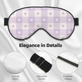 thumbnail image 3 of Uemuo Floral Purple Buffalo Plaid Pattern Sleep Eye Mask - Light Blocking Sleep Mask Blocking Out Light Perfectly, Soft and Comfortable Night Eye Mask, Eye Blinder, 3 of 7