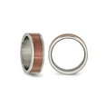 thumbnail image 2 of Gem & Harmony Mens Titanium 8mm Wedding Band Ring with Brown Plating for Men, 2 of 6