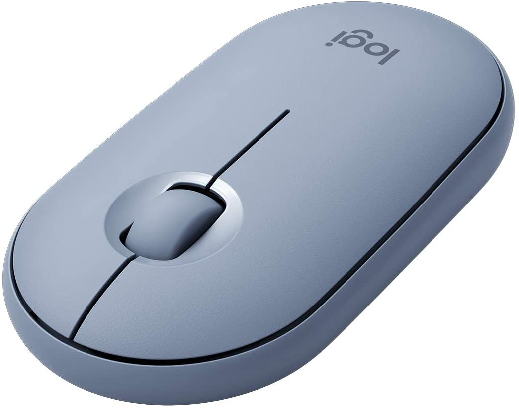 Pebble M350 Wireless Mouse with Bluetooth or USB - Silent, Slim Computer  Mouse with Quiet Click for iPad, Laptop, Notebook, PC and Mac - Blue Grey 