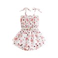 thumbnail image 1 of Ketyyh-chn99 Rompers Girls Bodysuit Bay Baby Girl Clothes Cotton Linen Rompers Solid Ruffle Jumpsuits Infant Baby Clothes Girl Pink,3-4 Years, 1 of 5