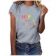 thumbnail image 1 of Camiseta de Profesor de Mujeres, 100 Días Feliz de la Escuela Imprimir Carta de Manga Corta para el Uso Casual Y de Fiesta, la Enseñanza Tee de Moda Temática, 1 of 4