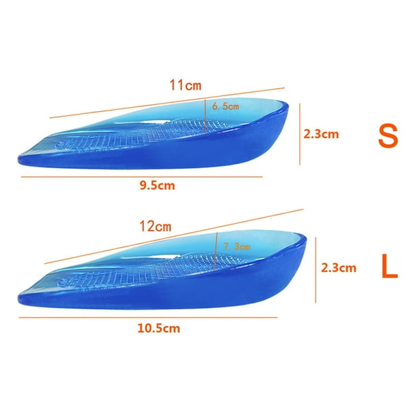 Leining Height Increase Insoles Heel Lift For Achilles Tendonitis Heel Pain And Leg Length Discrepancy Shoe Inserts For Men And Women Blue L