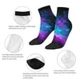 thumbnail image 4 of Women Men Athletic Socks Galaxy Cushioned Quarter Ankle Socks, 4 of 7