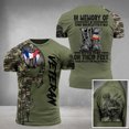 thumbnail image 1 of t-shirt à Imprimé Drapeau Français 3d, Procédé flexible, Style de Rue, Manches Courtes, Haut pour Homme, 1 of 5