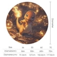 thumbnail image 2 of Charmander Round Table Cloth Washable Reusable Round Tablecloth Cartoon Fun Table Cover for Dinner Kitchen Party Picnic 50x50in, 2 of 8