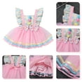 thumbnail image 3 of IBTOM CASTLE Toddler Baby Girls Carnival Circus 1st Birthday Cake Smash Party Outfit Princess Tutu Dress 12-18 Months Pink - Dress, 3 of 8