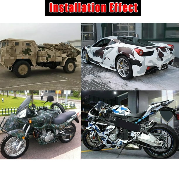 Woodland Camo Camouflage Desert Sticker PVC For Motorcycle Automobiles  30*152cm 