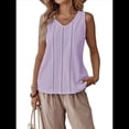 thumbnail image 1 of Camisetas de Sin Mangas para Mujer, Blusas Informales Holgadas con Cuello en V, Blusas Tipo Túnica, Color , Talla M, 1 of 9