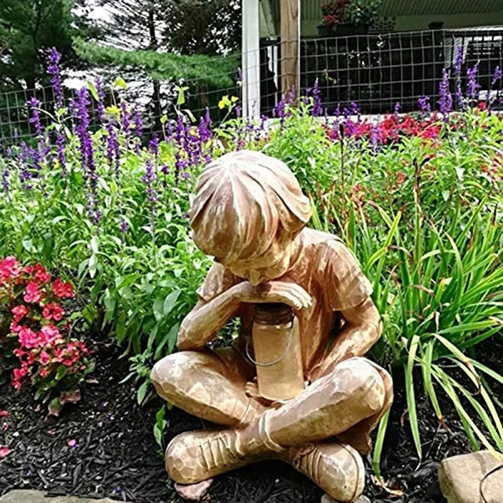 Outdoor Garden Prodigy Statue Elegant Sculpture for Patio
