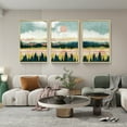 thumbnail image 3 of Full House 3 Panels Framed Canvas Wall ArtOil Paintings - Graphic Art - Aesthetic Prints for Living Room Bedroom Office, 3 of 5