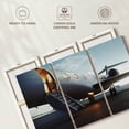 thumbnail image 6 of Elephant Stock Luxury Private Plane Wall Art - Horizontal Multi Panel Canvas - Lobby Wall Decor - Transportation Multi Panel - Gray And Orange Decor - 65" x 42", 6 of 8