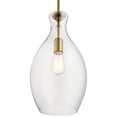 thumbnail image 3 of Kichler Everly 8 3/4" Wide Natural Brass Mini Pendant Light, 3 of 4