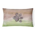 thumbnail image 1 of Carolines Treasures BB7359PW1216 Chien Patte Aquarelle Toile Tissu Coussin Décoratif, 1 of 3