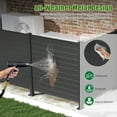thumbnail image 3 of Domi Outdoor Living Privacy Screen, 3 Panels Metal Fence 50" x 50", Decorative AC Cover & Trash Can Enclosure with Stakes for Backyard, Patio, Garden – Black, 3 of 9