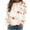 Orange, variant on Edvintorg Womens Crewneck Sweatshirt Floral Printed Long Sleeve Casual Loose Lightweight Pullover Tops Womens Trendy Clothes Orange S