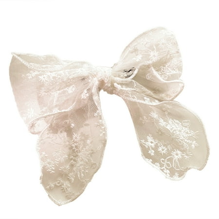 

Fairy Lace Hair Clip Wedding Hair Accessories New Fashion Girls Hairpin Barrettes Exquisite Alloy Headdress Hair Jewelry Duck Mouth Model Beige Lace
