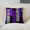 thumbnail image 2 of Leopard Zebra Reversible Throw Pillow Covers 18 x 18-Inch Kids Cheetah Purple White Black Pillow Covers Home Decor for Animal Print Square Cushion Covers Set of 2 Safari Geometry, 2 of 6