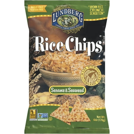 Lundberg Family Farms Sesame & Seaweed Rice Chips, 6 oz