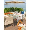 thumbnail image 4 of Outdoor Tablecloth with Umbrella Hole and Zipper, Orange Pumpkins Fall Rectangle Table Cloth 60x84 Inch Waterproof Tablecloth, Thanksgiving Botanical Sunflower Rustic Picnic Table Cover for Patio, 4 of 7