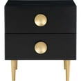 thumbnail image 3 of Meridian Furniture Zayne Table de Chevet Contemporaine en Métal Finition Noir Riche, 3 of 10
