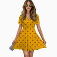 thumbnail image 2 of Mrs Fox'S Women Dress V-Neck Short Sleeve Flowy Swing Party Midi Dress, 2 of 4
