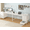 White, variant on 95'' Two Person Desk with 8 Drawers, Long Office Desk with Charging Station, 2 Person Desks Double Desk Writing Study Table for Home Office, Brown and White