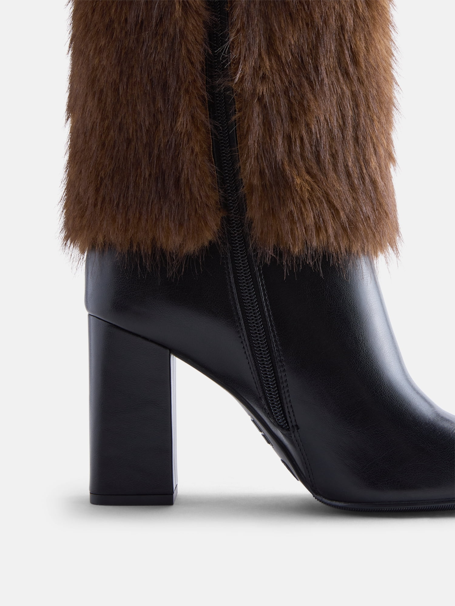 Madden NYC Women's Faux Fur Cuff Boots