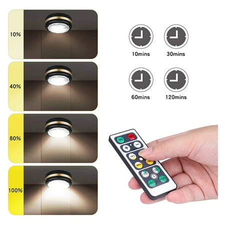 

Round LED Wireless Remote Control Light Study Bedroom Light Press Bedside Light Pat Night Light