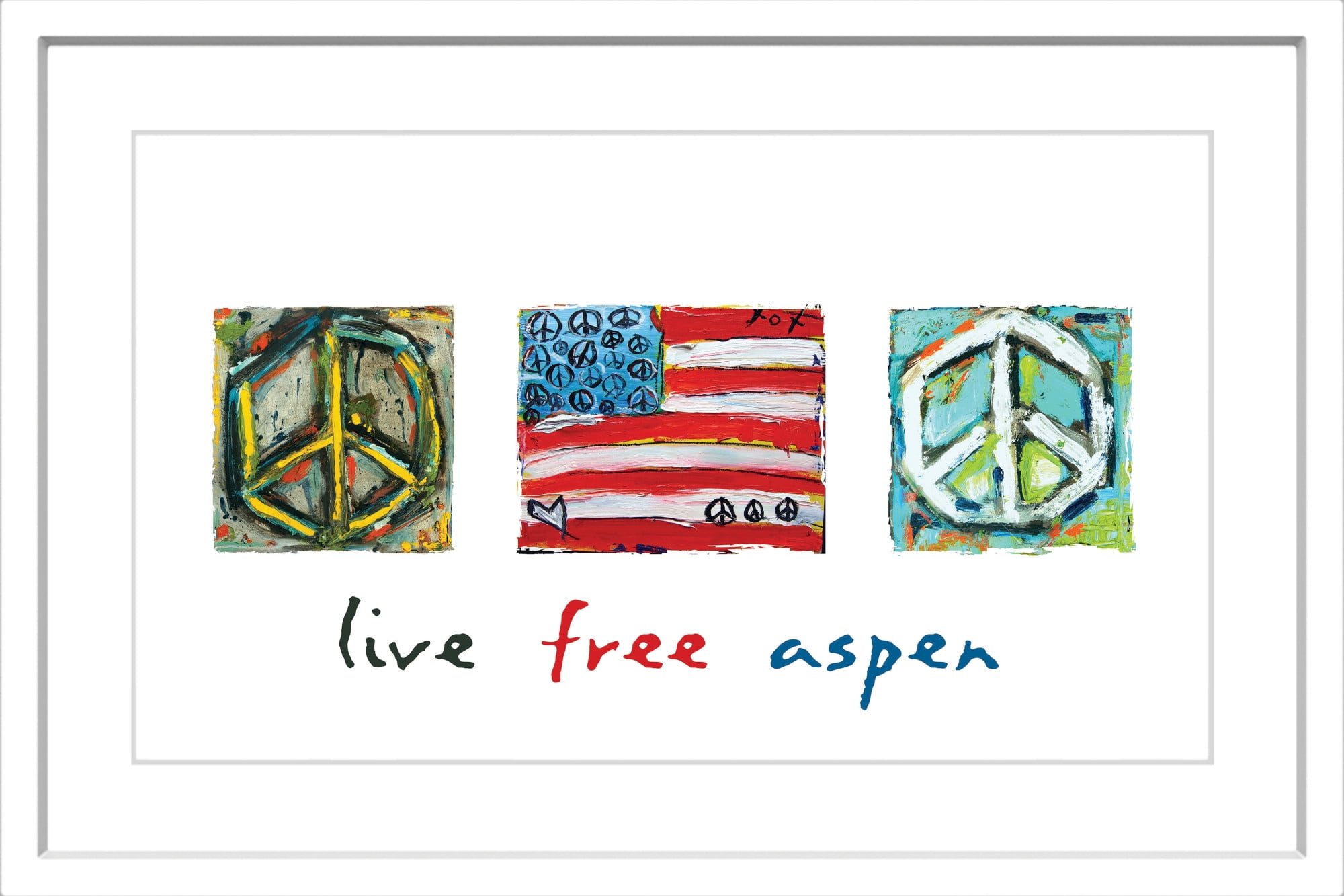 Marmont Hill "Live Free Aspen" by Tori Campisi Painting Print in Frame