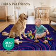 thumbnail image 4 of ODIKA 6'x9' Ultra-Soft Area Rug, Portal Motif Vortex Comet Uranus Themed Galaxy Starry Nebula Playful Expressive None Washable, Bare feet friendly, Silk-Touch for Guest Room, Bedroom, 4 of 7
