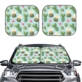thumbnail image 2 of Windshield Sun Shade, Green Cactus Succulents Foldable Car Sun Shade Windshield For Front, 2 Pieces, 2 of 4
