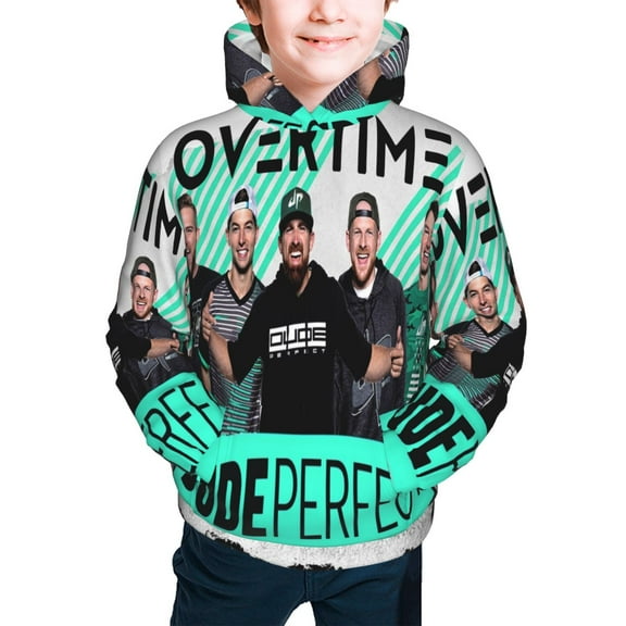 Perfect Dude Youth Hoodie Graphic Colorful Cool Kids Hooded Sweatshirts Kangaroo Pocket for Boys Girls Small
